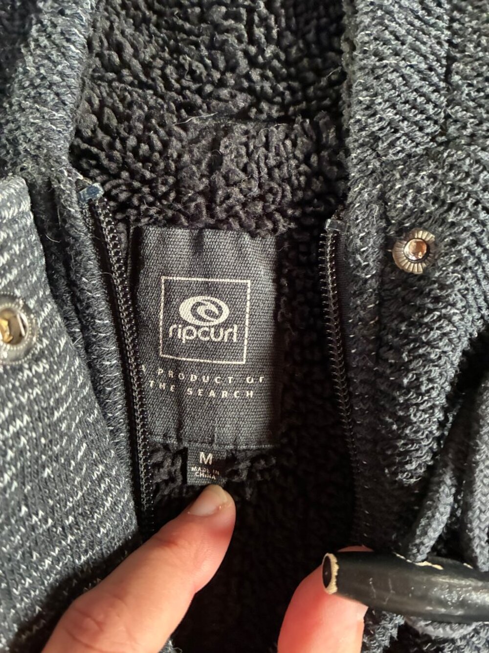 Ripcurl Penny Longline Jacket Women Size M Black Hooded Lined Longsleeve - Picture 2 of 7